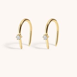Maison Miru Shooting Star Open Earrings Gold Set Of 2